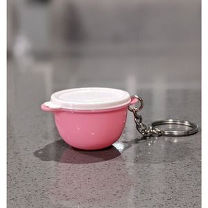 Tupperware Mini Thatsa Bowl Keychain Soft Pink Color New